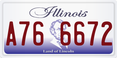IL license plate A766672