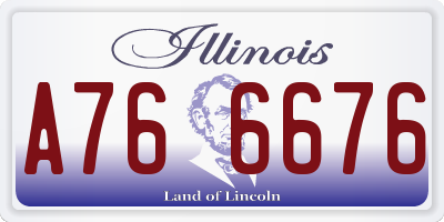 IL license plate A766676