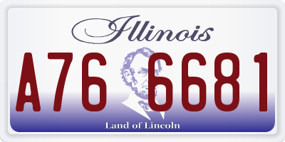 IL license plate A766681