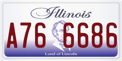IL license plate A766686