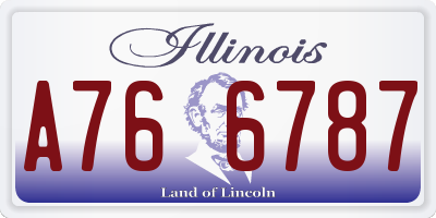 IL license plate A766787