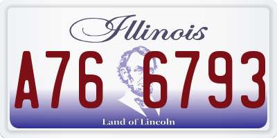 IL license plate A766793