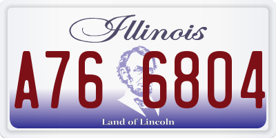 IL license plate A766804