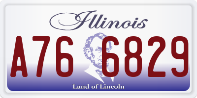 IL license plate A766829
