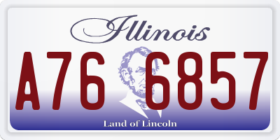 IL license plate A766857
