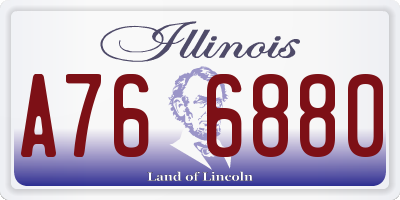 IL license plate A766880