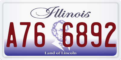 IL license plate A766892