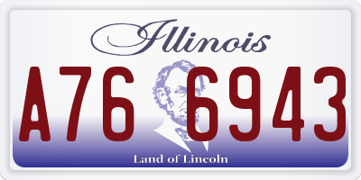 IL license plate A766943
