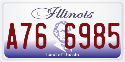 IL license plate A766985