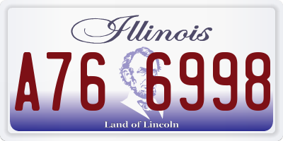 IL license plate A766998
