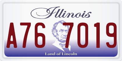 IL license plate A767019