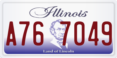 IL license plate A767049