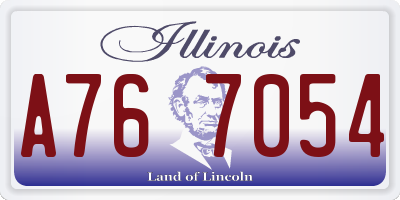 IL license plate A767054
