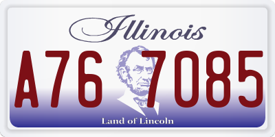 IL license plate A767085