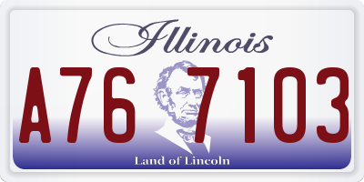 IL license plate A767103