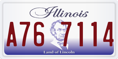 IL license plate A767114