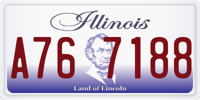IL license plate A767188