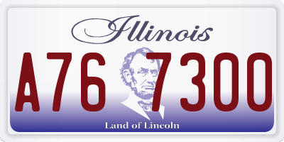 IL license plate A767300