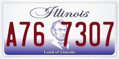 IL license plate A767307
