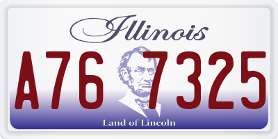 IL license plate A767325