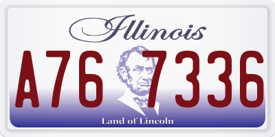 IL license plate A767336