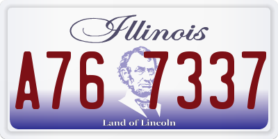IL license plate A767337