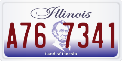 IL license plate A767341