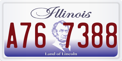 IL license plate A767388