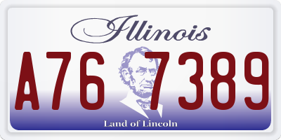 IL license plate A767389