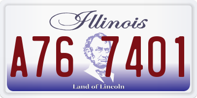 IL license plate A767401