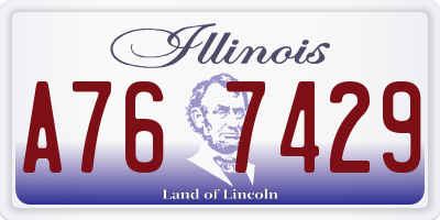 IL license plate A767429