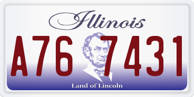 IL license plate A767431