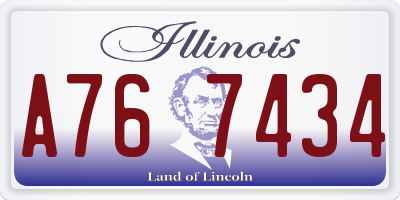 IL license plate A767434