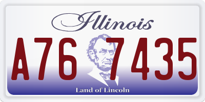 IL license plate A767435