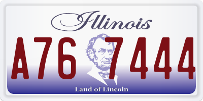 IL license plate A767444