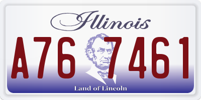 IL license plate A767461