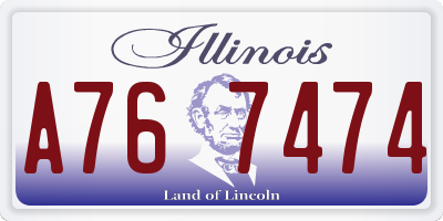 IL license plate A767474