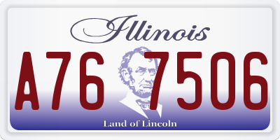 IL license plate A767506