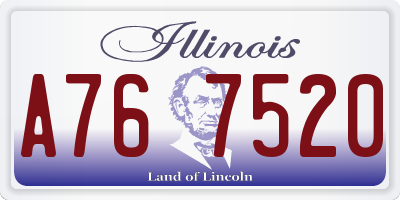 IL license plate A767520