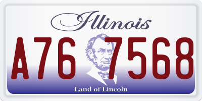 IL license plate A767568
