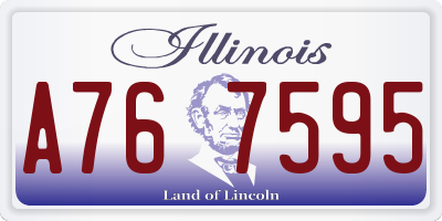 IL license plate A767595
