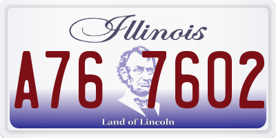 IL license plate A767602