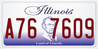 IL license plate A767609