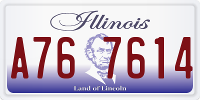 IL license plate A767614