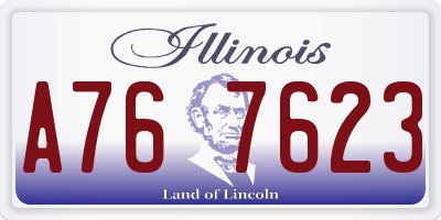 IL license plate A767623