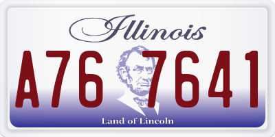 IL license plate A767641