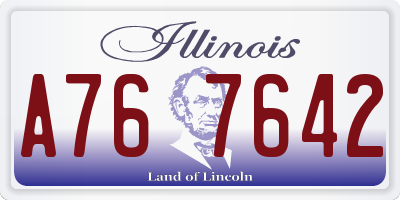IL license plate A767642
