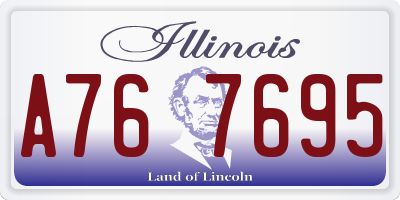 IL license plate A767695