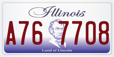 IL license plate A767708