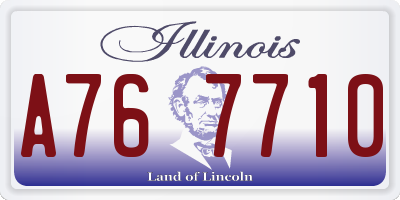IL license plate A767710